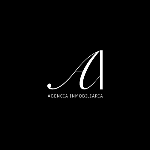 Logo de Agencia Inmobiliaria en blanco y negro.